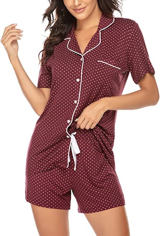 Ekouaer Short Sleeve Pajama Set