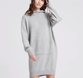 Wool Cashmere Sweatshirt Dress Cement