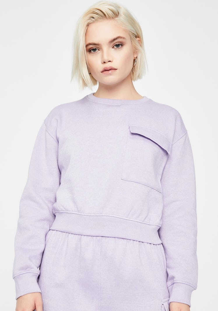 Daisy Street Boxy Sweatshirt With Pocket