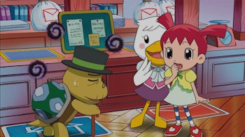 Screenshot from the 2003 Animal Crossing anime