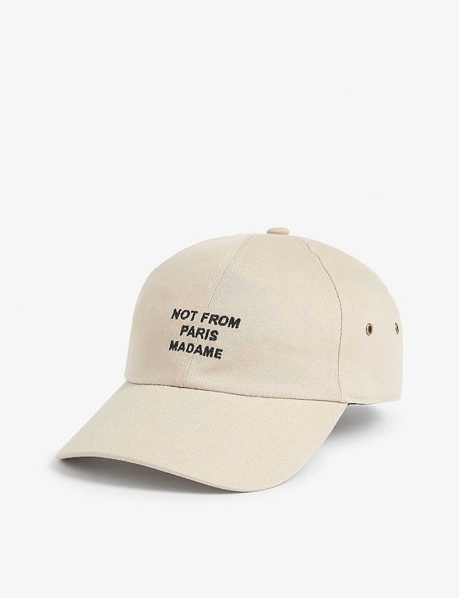Embroidered slogan baseball cap