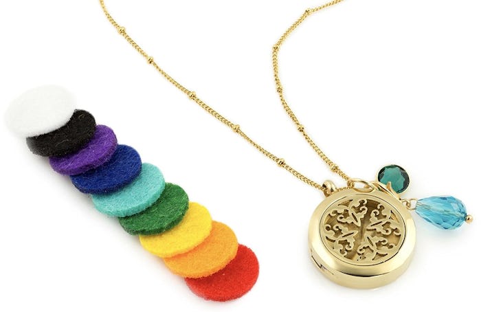 Gold Celtic Essential Oil Diffuser Necklace