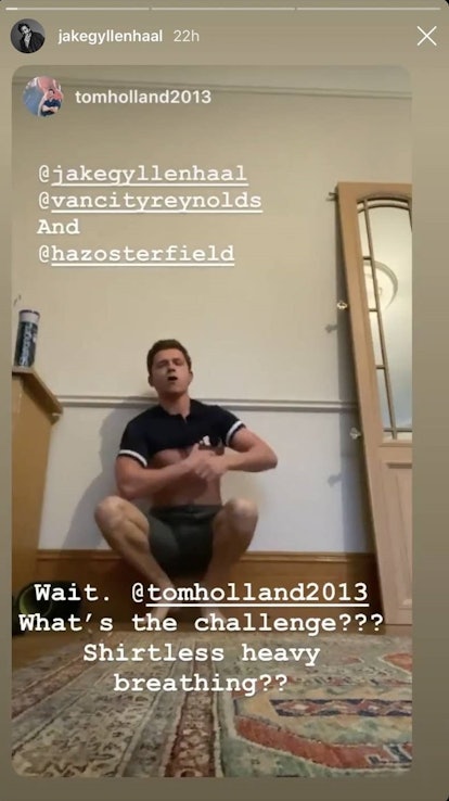 Tom Holland's shirtless handstand Instagram challenge is so weird.