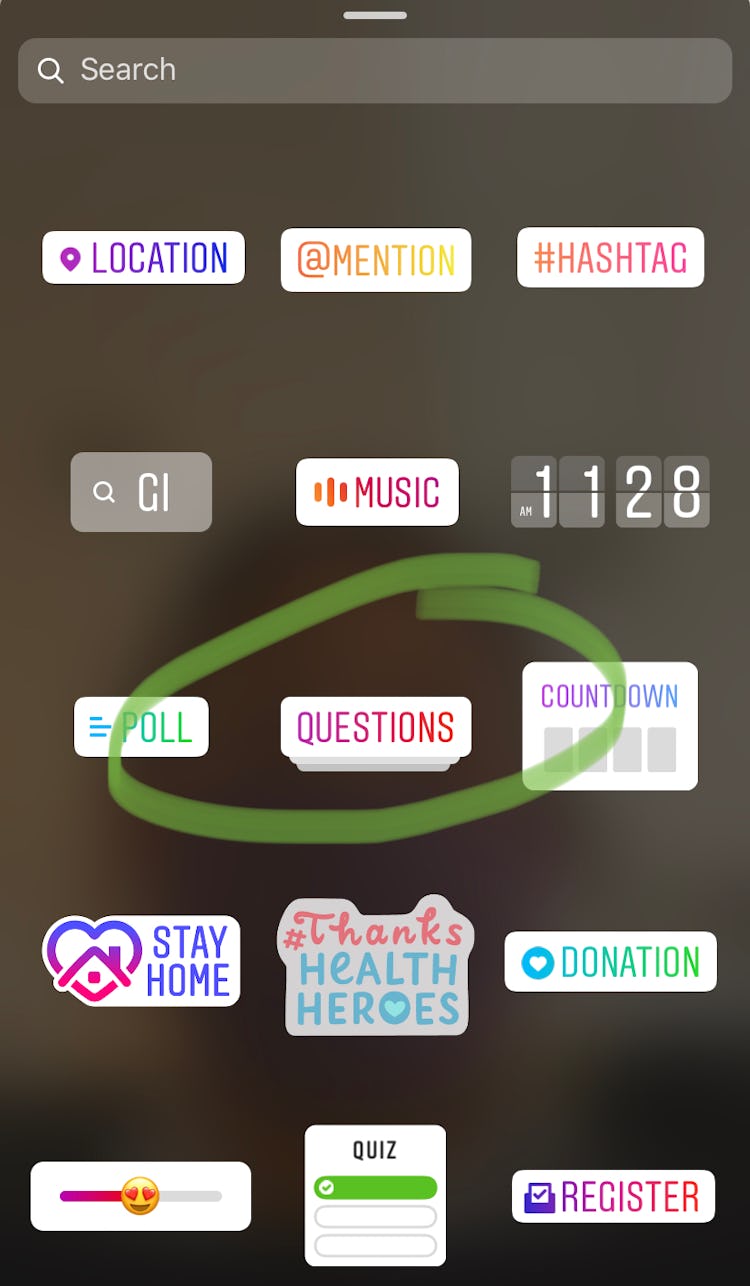 Where to find the questions sticker on instagram stories