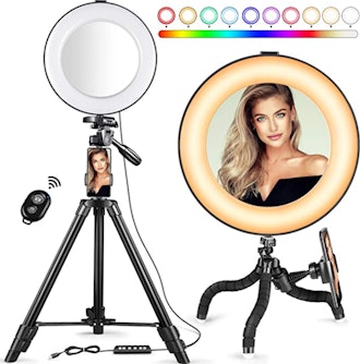 MACTREM 14 Color RGB Ring Light (8-Inches)