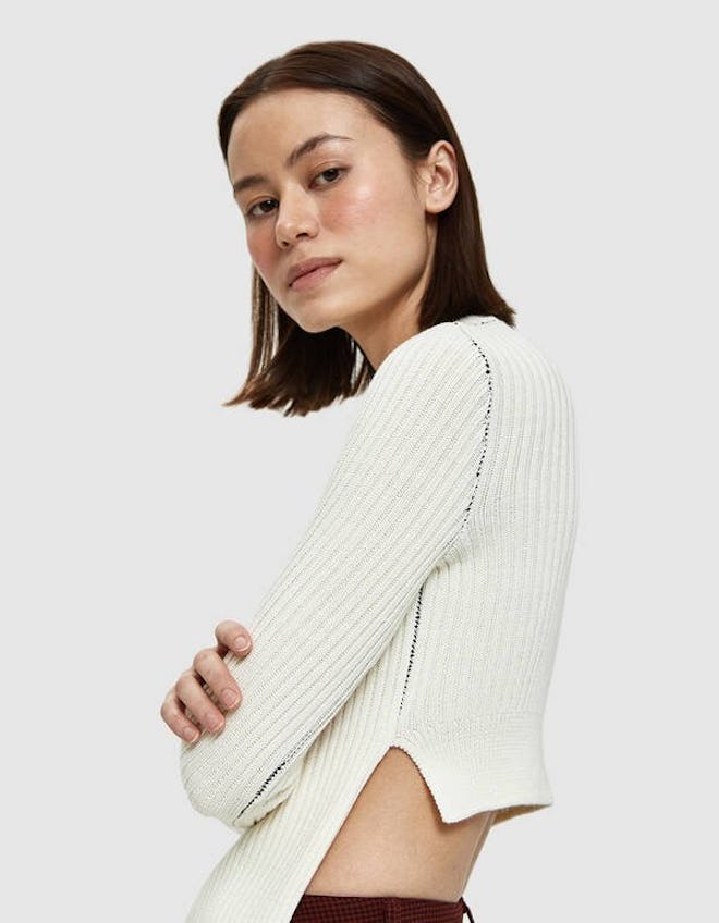 Apron Ribbed Sweater