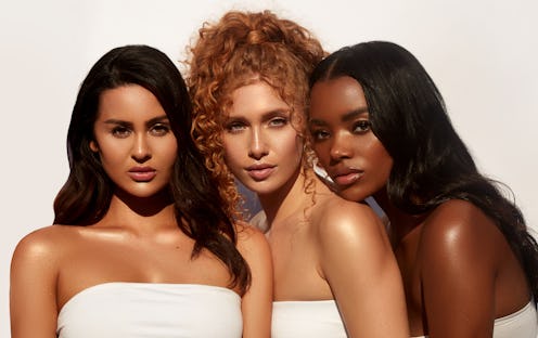 Dominique Cosmetics' new Skin Gloss on models.
