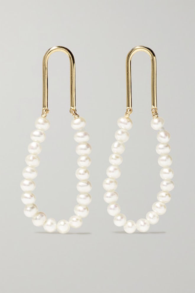 Mateo 14-Karat Gold Pearl Earrings