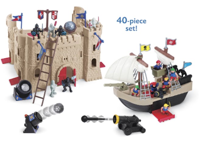 40-Piece Castle & Pirate Ship Playset