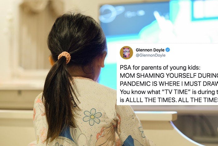 Glennon Doyle wants parents to give themselves a break about letting their kids watch a lot of TV wh...