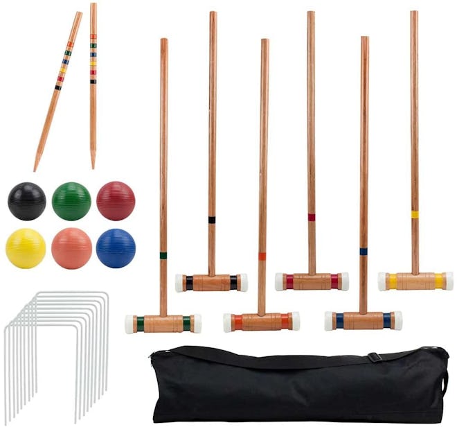 Crown Sporting Goods Six-Player Deluxe Croquet Set 