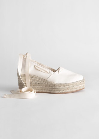 & Other Stories Lace Up Espadrille Wedges 