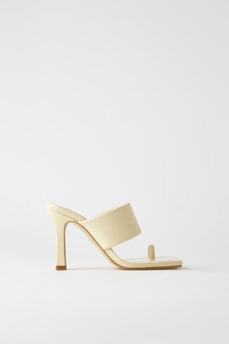 Zara Heeled Leather Sandals with Padded Strap