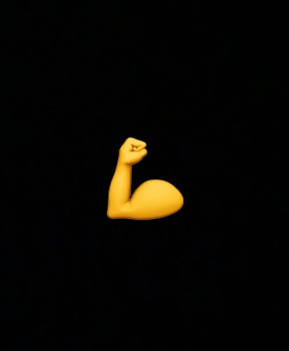 The flexed bicep emoji is meant to represent strength or handling something with finesse. 