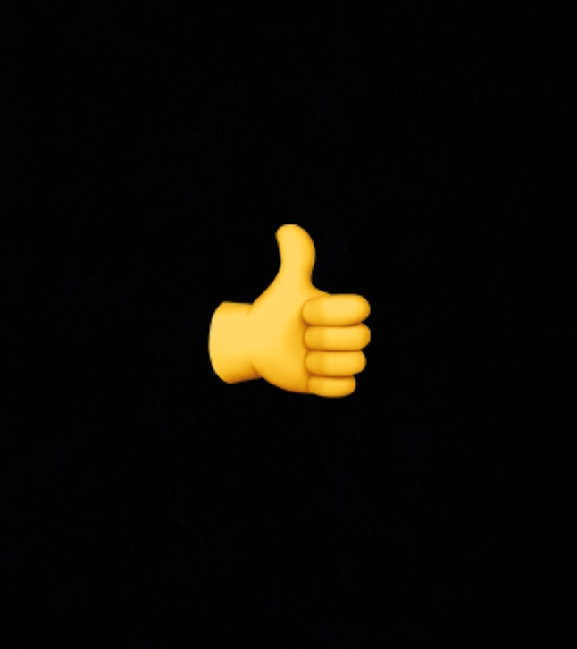 The "Thumbs Up" emoji is used to signify agreement or approval.