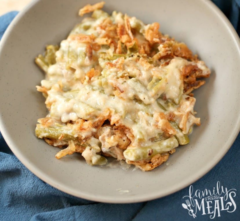 Crock pot green bean casserole recipe from Family Fresh Meals is an easy way to make this classic ho...