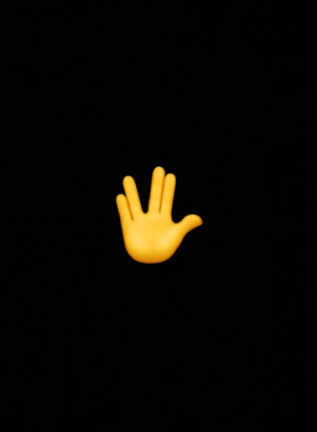 The Vulcan Salute emoji is a nod to Star Wars.