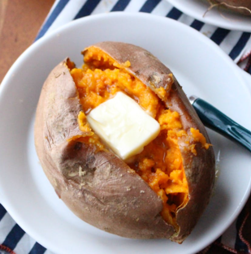Crock Pot sweet potatoes recipe from Family Fresh Meals lets you bake potatoes in the slow cooker