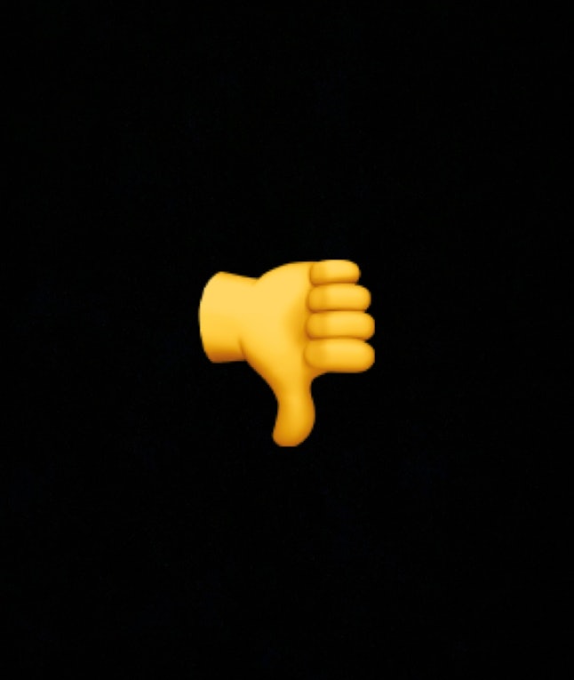 The "Thumbs Down" emoji is meant to express disagreement or disapproval.