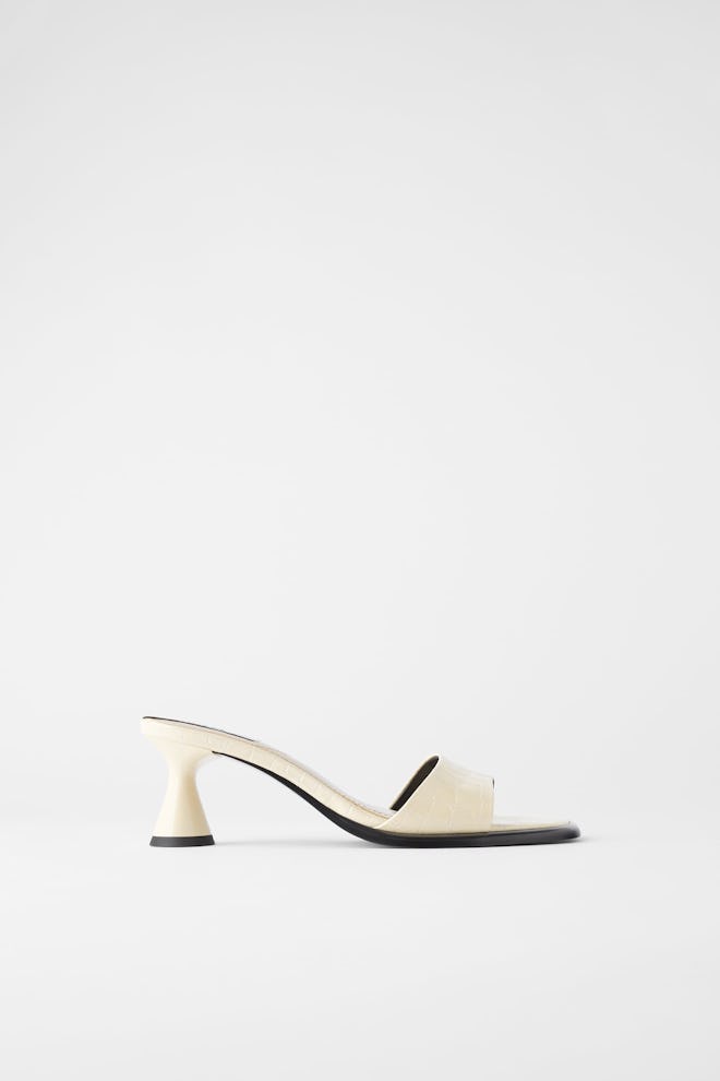 Zara Animal Print Heeled Sandals