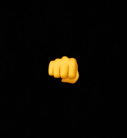 The knuckles emoji is meant to represent someone fist-bumping. 