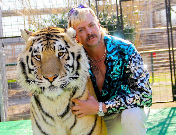 Joe Exotic and a tiger from 'Tiger King'