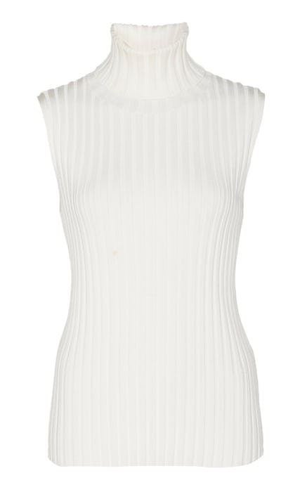 Stefania Sleeveless Jersey Turtleneck