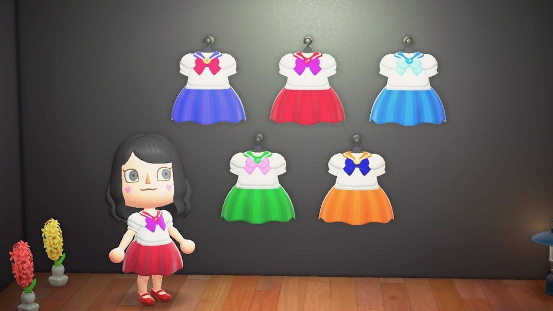 Animal Crossing New Horizons Designs 10 Qr Codes For Sailor Moon Outfits - roblox 10 war outfits anime
