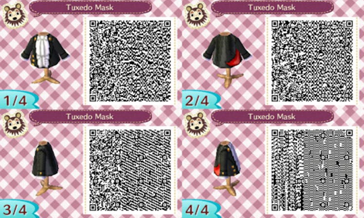 Tuxedo Mask costumes for Animal Crossing: New Horizons