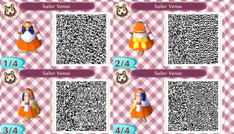 Sailor Venus costumes for Animal Crossing: New Horizons