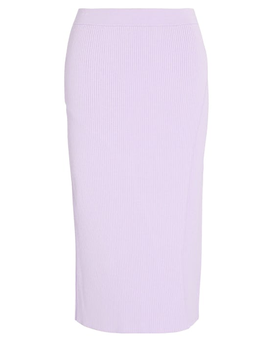 Jolene Rib Knit Wrap Midi Skirt