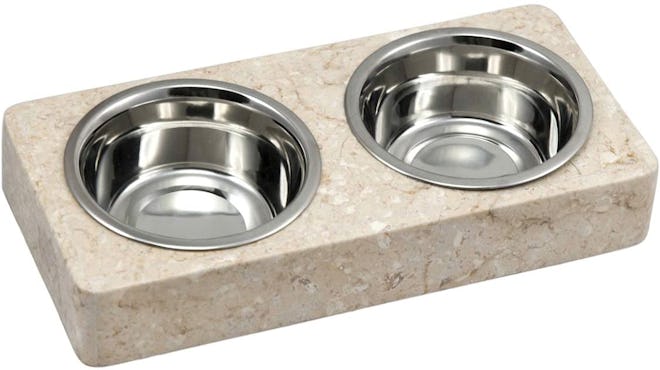 Creative Home Champagne Pet Double Dish