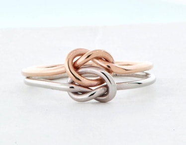 14K Gold Double Love Knot Ring