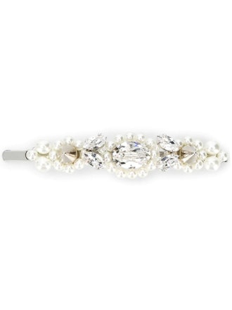 Pearl And White Crystal Hair Clip