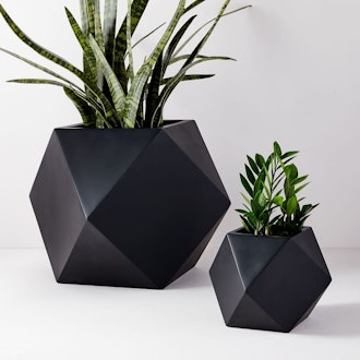 Faceted Modern Fiberstone Planters