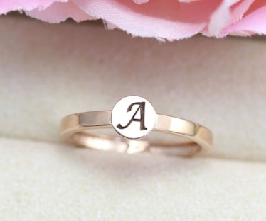 Engraved Initial Promise Ring
