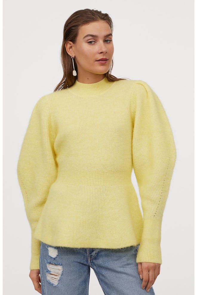 H&M Wool-Blend Peplum Sweater
