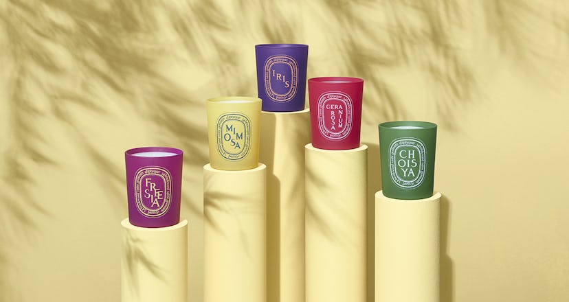 All five candles from diptyque's Coloring Spring collection.