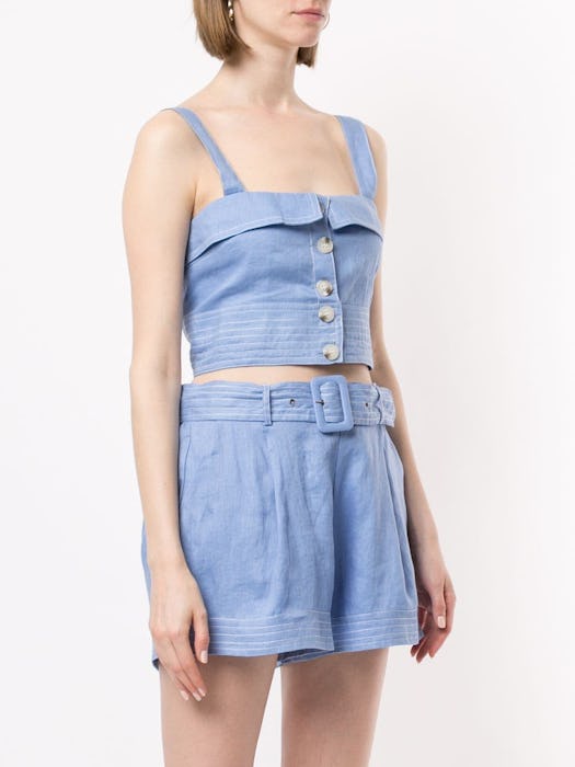 Azure Belted Waisted Shorts