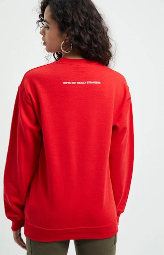 We're Not Really Strangers Hang In There Crew Neck Sweatshirt