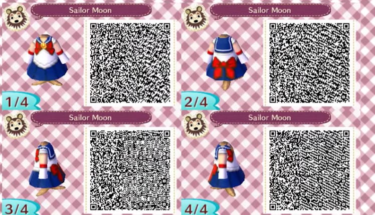 Sailor Moon costumes for Animal Crossing: New Horizons