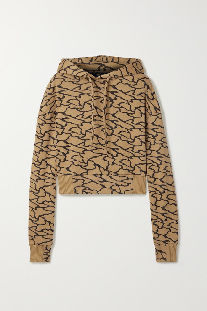 Hyper Reality Jacquard Cropped Hoodie