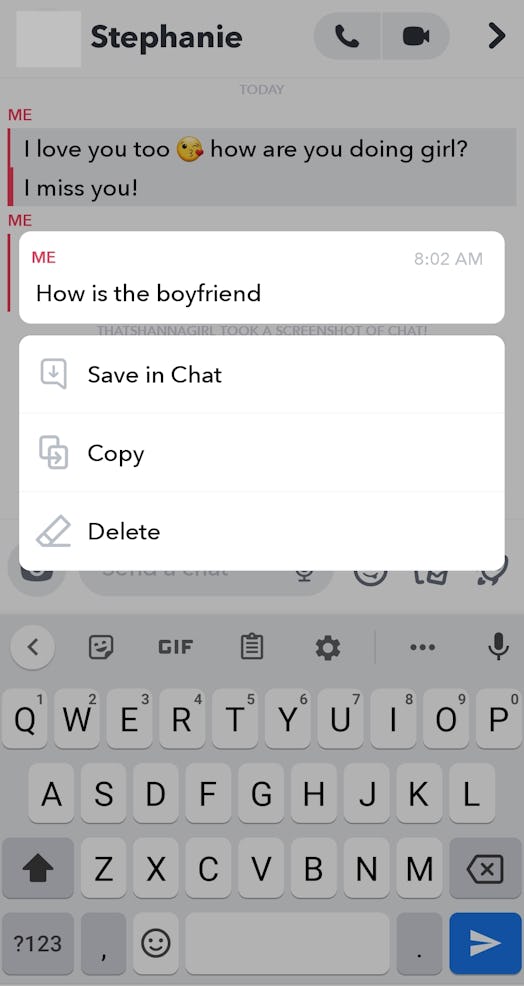 You can save Snapchat messages in Chats indefinitely.