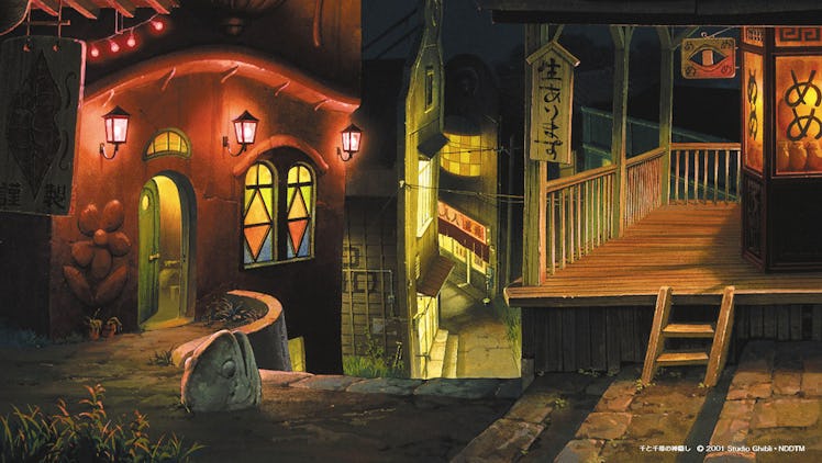 These Studio Ghibli Anime Zoom Backgrounds include ones from Spirited Away. 