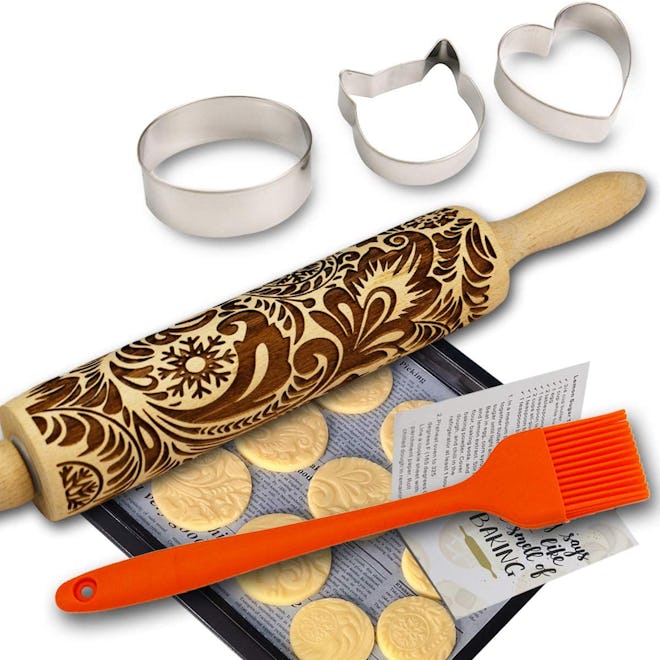 Big Role Paisley Embossed Rolling Pin