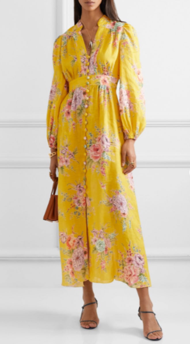 Zimmermann Zinnia floral-print linen midi dress