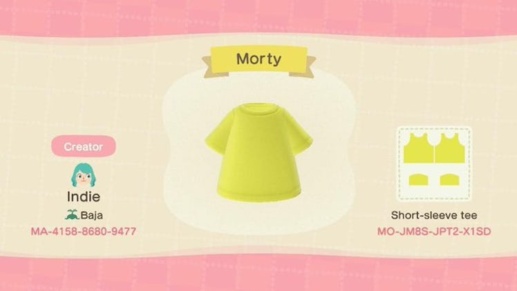 Morty costumes for Animal Crossing: New Horizons