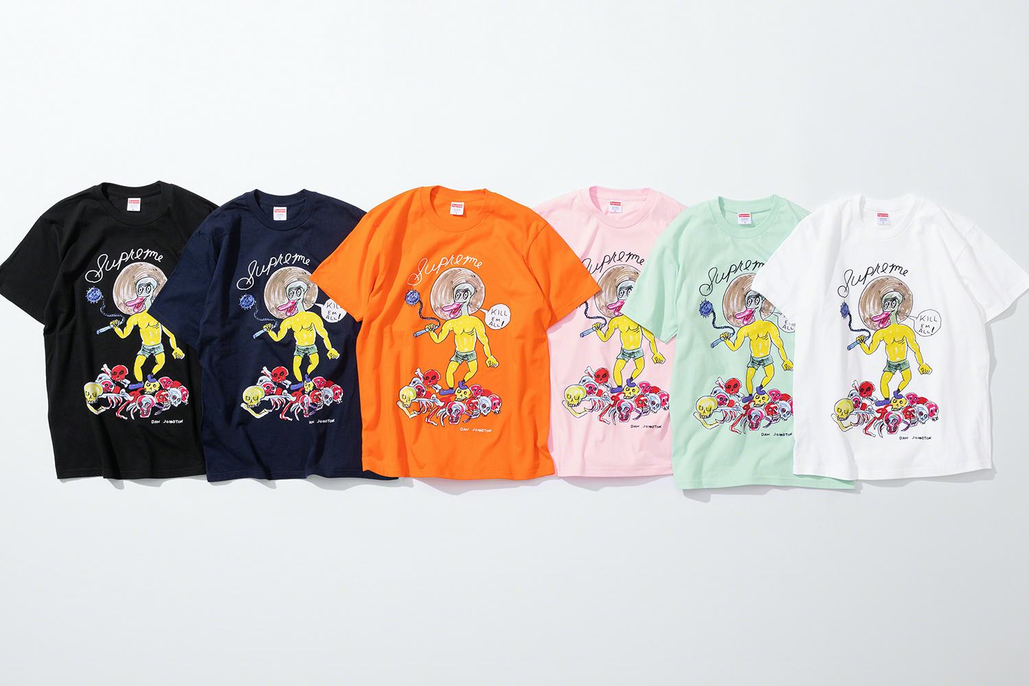 supreme daniel johnston tee orange