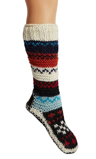 Tibetan Socks Fleece-Lined Wool Slipper Socks