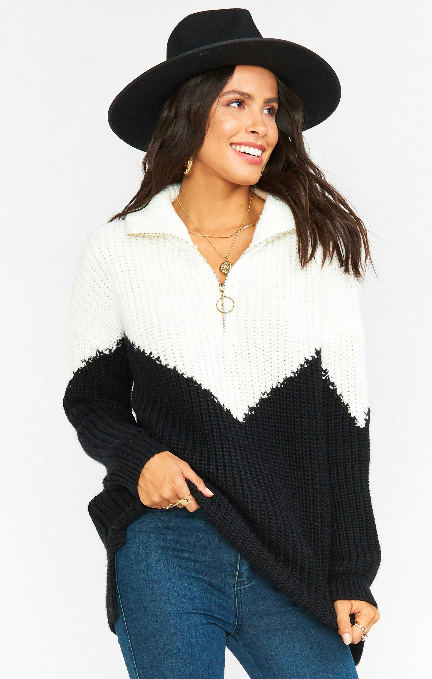 Shop Cozy Half-Neck Zip Sweaters & Sweatshirts To Wear At Home